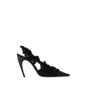 NENSI DOJAKA Sculptural Heel Pointed Toe Pumps with Ankle Strap Women BLACK
